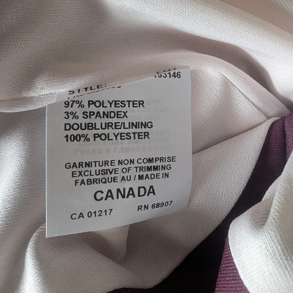 Le Chateau One Shoulder Floral Dress in Pink and Purple - Picture 10 of 11